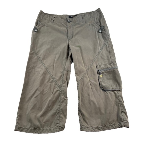 Eddie Bauer Pants - Eddie Bauer Sport Pants Womens 12 Brown Capri Outdoor Hiking Cropped Cargo Nylon